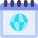 Global Calendar Time And Date Icon