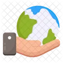 Global Care Earth Care Planet Care Icon
