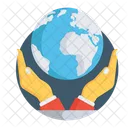 Global Care Global Protection Save Earth Icon