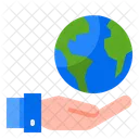 Global Care Earthday World Icon