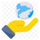 Global Care Planet Care Worldwide Care Icon