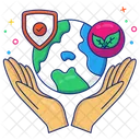 Global Care Earth Care Planet Care Icon
