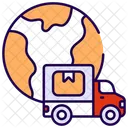 Global Cargo Global Delivery International Delivery Icon