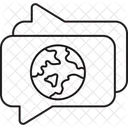 Globaler Chat Globale Kommunikation Kommunikation Symbol