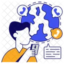 Conversation Mondiale Communication Mondiale Conversation Mondiale Icône
