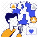 Conversation Mondiale Communication Mondiale Conversation Mondiale Icône