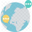 Globaler Chat Globale Konversation Community Netzwerk Symbol