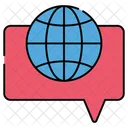 Global Chat Global Communication Global Message Icon