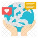 Global Chatting Communication Conversation Icon