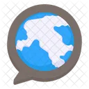Global Chatting Global Communication Global Conversation Icon
