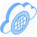 Internet Computing Global Cloud Global Storage Icon