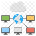 Global Cloud Computing Icon