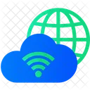 Global Cloud Network Worldwide Cloud Network International Cloud Computing Icon