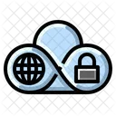 Hybrid Cloud Network Internet Icon