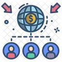 Global Collaboration Global Network Global Connection Icon