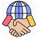 Collaboration Global Earth Icon