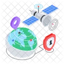 Secure Communication Global Communication Secure Satellite Icon