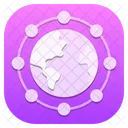 Global Communication Global Network Connection Icon