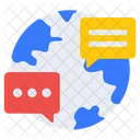 Global Communication Global Chat Global Message Icon