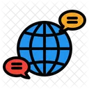 Global Communication Worldwide Network Connection Icon