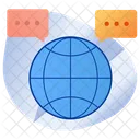 Global Chat Global Communication Global Conversation Icon