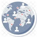 Global Communication Global Network Global Connection Icon