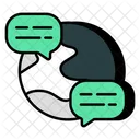 Global Communication Conversation Discussion Icon