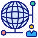 Global Connection Earth Global Business Icon