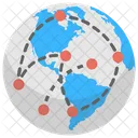 Global Connections Global Communication Worldwide Links Icon