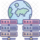 Communication Network Global Database Storage Global Internet Icon