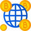 Global Crypto Network Crypto Network Bitcoin Network Icon