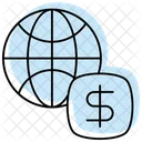 Global Currency Color Shadow Thinline Icon アイコン