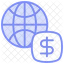Global Currency Duotone Line Icon Icon