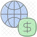 Global Currency Lineal Color Icon Icon