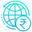 Global Rupees Globe Icon