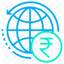 Global Rupees Globe Icon