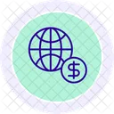 Global Currency Black Outline Icon Icon