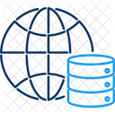 Global Data Centralized Database Cloud Server Icon