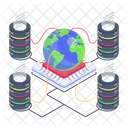 Global Networking Global Server Network Global Data Centers Icon