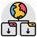 Global Data Download Data Storage Data Install Icon