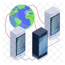 Global Servers Global Storage Global Data Centers Icon
