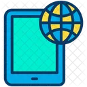 Tab Tablet Global Data Icon