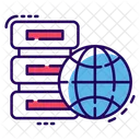 Global Database Worldwide Data Storage Data Server Icon