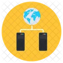 Global Datacenter Global Dataserver Global Data Storage Icon