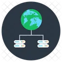 Global Dataserver Global Data Storage Worldwide Dataserver Icon