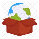 Global Parcel Global Package Global Delivery Icon