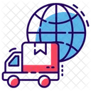 Global Delivery Global Logistics Worldwide Delivery Icon