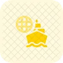 Global Delivery Ship Globe World Delivery Icon