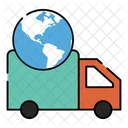 Global Delivery Global Shipment Global Cargo Icon