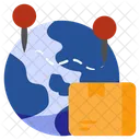 Global Parcel Global Package Global Delivery Icon